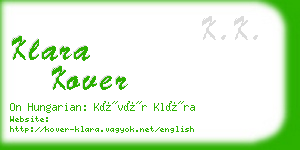 klara kover business card